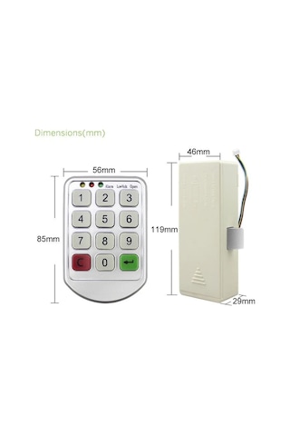 Lockway Elektronik Cekmece Dolap Kilidi Gri