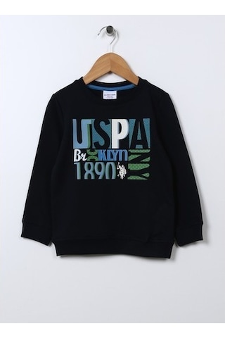 U.s. Polo Assn. Baskılı Erkek Çocuk Lacivert Sweatshirt Bury
