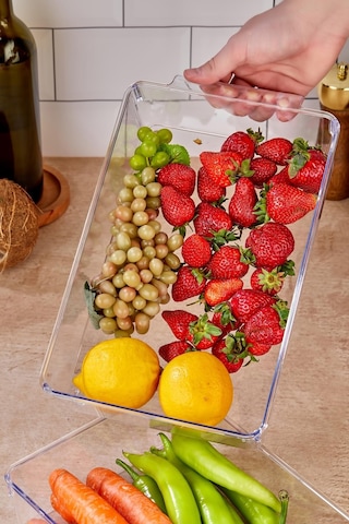 3 Lü Buzdolabı Organizeri & Buzdolabı Düzenleyici 3 Lt