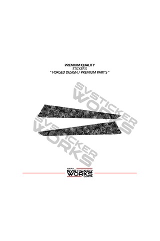 Cfmoto 450sr Forged Karbon Kaplama Orta Sase Sticker Etiket Modeli