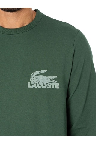 Lacoste Erkek Sweatshırt Sh7477-00-rıv Yeşil