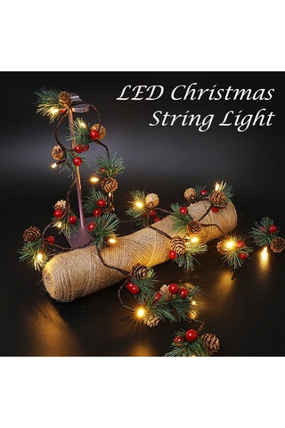 Neevoyu Noel Işık Zinciri 2m 20 Led Isınak Işık, Ip54 İç/ Dış Kullanım, 3xaa Pil Dahil Değil , Pvc Materyal Çok Renkli