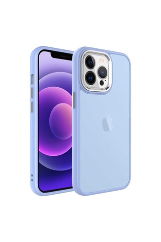 Zeyline Apple Uyumlu iPhone 13 Pro Max Buzlu Sert Pc Zore May Kapak-lila
