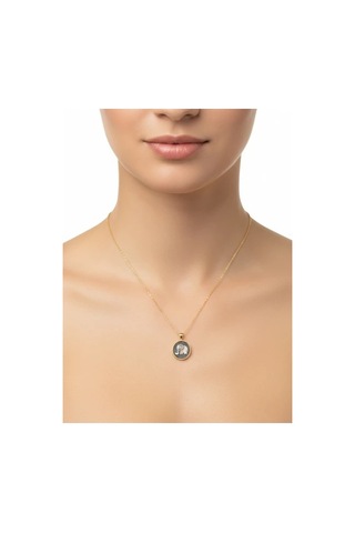 G&a Jewels - Güçlü Adımlar - 925 Ayar Oksitli Yaldız Altın Kaplama Gümüş Kolye Altın - Gümüş 40+5 Cm