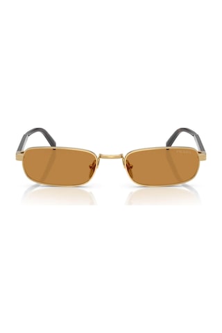 Prada Pr B54s 5ak50p 54 Unisex Dikdörtgen Gold Metal Güneş Gözlüğü Altın
