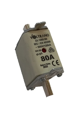 Voltrano Kale Porselen 80a 00 Boy Bıçaklı Sigorta Buşonu Nh00