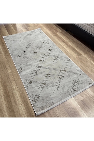 Hoom Rugs Cotton 1137 Bej Yıkanabilir Antibakteriyel Modern Halı Bej
