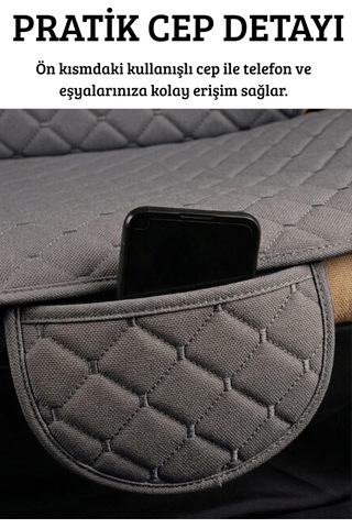 Terletmez Cepli Oto Koltuk Minder Seti Ön Koltukları İçin Kolay Montaj Universal Koruyucu Kılıf Kumaş
