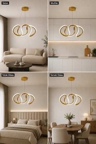 Lumina Led Sarkıt Avize Beyaz Işık Eskitme