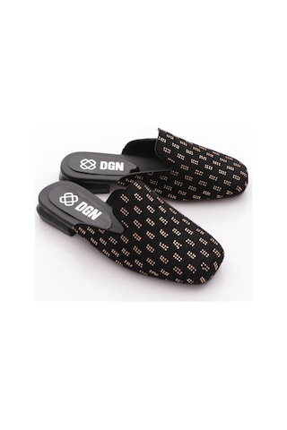 Dgn T0011 Kadin Terlik Siyah Altın