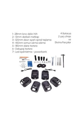 Chelikbei EEA378 Akülü 7'li Set