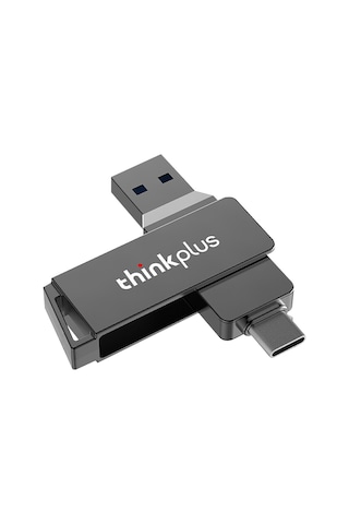 Springsun 联想thinkplus Mu251 32gb Usb3.0+type-c Çift Portlu Metal Usb Bellek, 360 Döner, Darbe Ve Kırılma Dayanıklı, Plug & Play