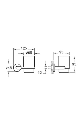 Minimax A44780 Diş Fırçalığı, Krom Siyah
