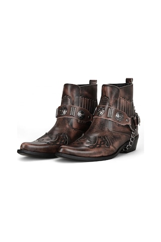Footcourt Antik Kahverengi Erkek Kovboy Botu Western Kahverengi