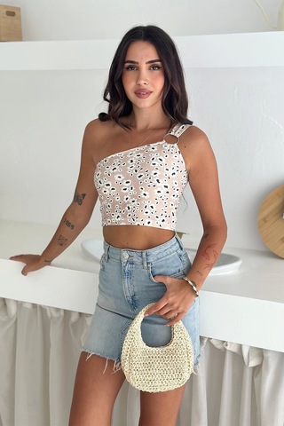 Asprin Fashion Tek Omuz Atlet Krem Krem