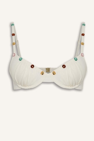 Defacto Lilyrose X Defacto Regular Fıt Bikini Üstü H8841ax26hswt16 Beyaz-wt16