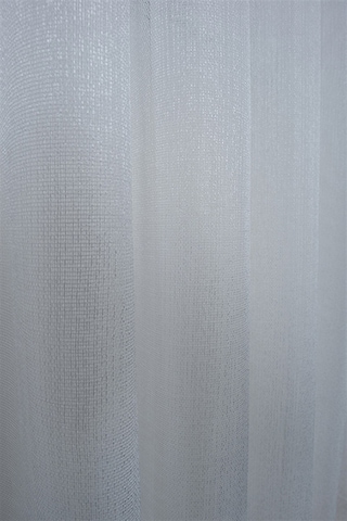 Damla Keten Görünümlü Leno Tül Perde Pilesiz Ekru