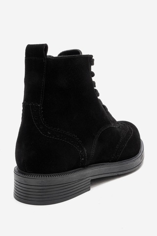 Luvishoes Nelvy Siyah Süet Hakiki Deri Kadın Bot Siyah