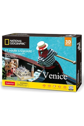 National Geographic San Marco Meydanı 3d Puzzle 107 Parça