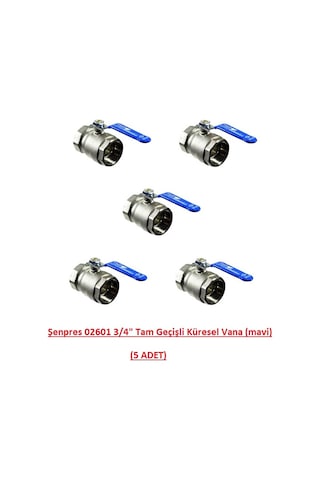 Şenpres 02601 3/4" Tam Geçişli Küresel Vana (mavi) 5 ADET