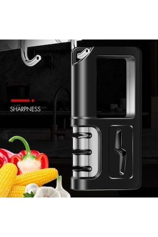 Pazly 2 Adet 3 Aşamalı Mutfak Bıçağı Bileme Taşı Diamond, Abs+paslanmaz Çelik, 19x5x9.5 Cm, Hızlı Keskinleştirme