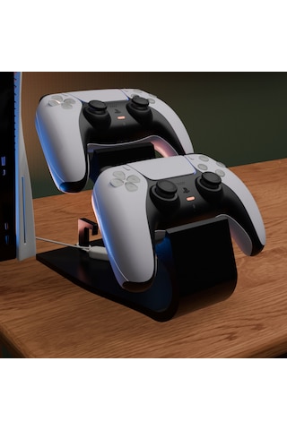 Evrensel Çift Gamepad Tutucu Stand 2 Oyun Kolu Kapasiteli, Hafif Ve Kompakt Tasarım