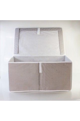 Alas Çok Amaçlı Mega Kutu Gri Çizgili Üçlü 60x40x30 Cm