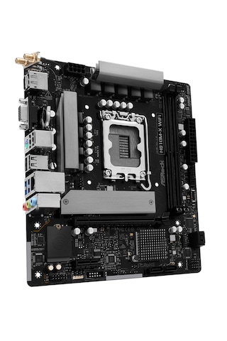 Asrock H810m-x Wıfı 6400mhz Ddr5 Soket 1851 M.2 Usb 3.2 Hdmı D-sub Matx Anakart