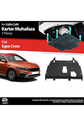 S-dizayn Fiat Egea Cross Çelik Karter Muhafaza Koruma 2020 Üzeri A+ Kalite