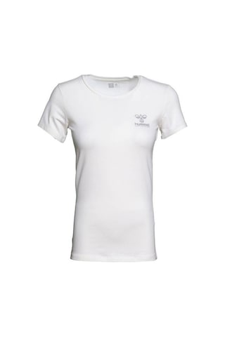 Hummel Deni Kadın Beyaz Bisiklet Yaka Tişört Beyaz