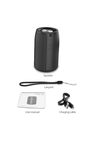 Wezone S32 Siyah Bluetooth Hoparlör - Tws Eşleşme, Su Geçirmez, Düşük Frekanslı Stereo, Sesli Konuşma, Taşınabilir - Ev/parti/doğa İçin