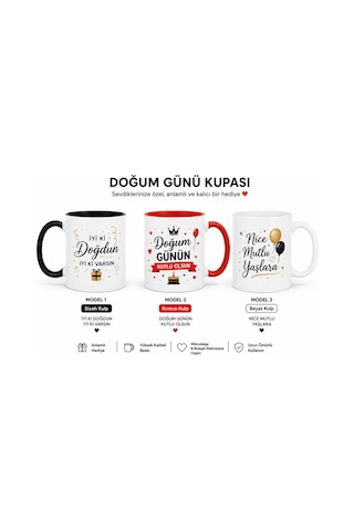 Doğum Gününe Özel Kupa Bardak Siyah