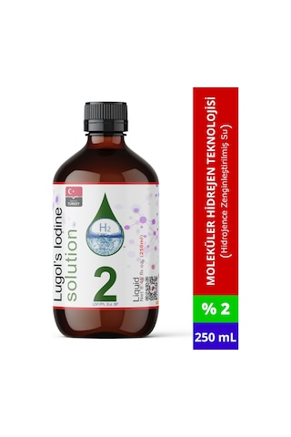 Lugol's %2 İyot Çözeltisi İyot Damla Cam Şişe 250 ML