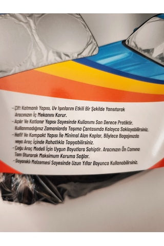 Oto Cam Güneşlik Miflonlu Katlanır 150x70cm