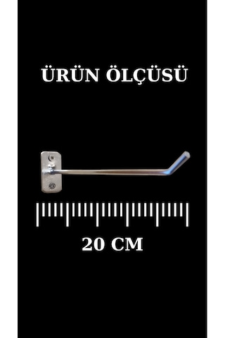Suntaya Kanca 20 Cm Duvara Monte Çok Amaçlı Raf Kancası 50 Adet