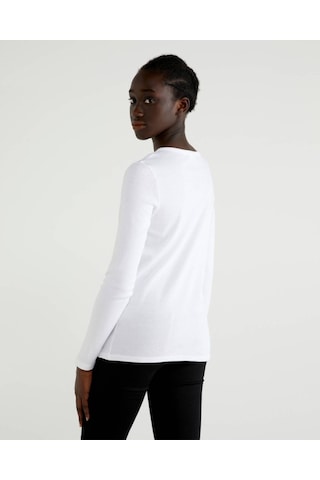 United Colors of Benetton Benetton Kadın Yazılı Uzun Kol Tshırt Kadın Sweatshirt