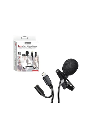 Powermaster Jh-041-a Lıghtnıng Girişli Ve Kulaklık Girişli Youtuber Yaka Mikrofonu-68391