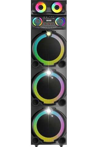 Gd-3127 Dijital Led Göstergeli Mikrofonlu Rgb Tws Üçlü 12 İnç Stereo Bass Kablosuz Karaoke Hoparlör