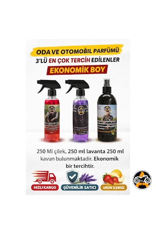 Çilek Lavanta Kavun Oda Ve Otomobil 3 Lü Ekonomik Paket Lavanta