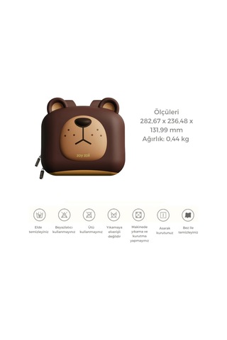 Zoyzoıı Forest Serisi Cute Big Brown Sırt Çantası / Bear Çok Renkli
