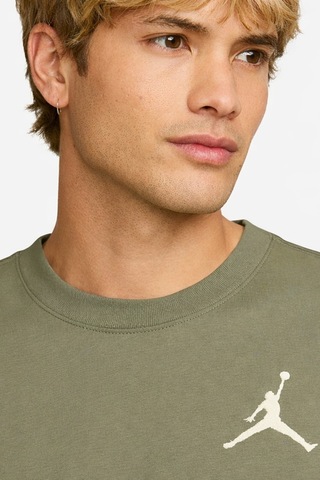 Nike Air Jordan Jumpman Ss Crew Mens Erkek Günlük Tişört Yeşil Yeşil