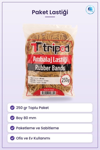 Paket Lastiği 250 Gr Ambalaj Boy 80 Mm Paketleme Ve Sabitleme İşl