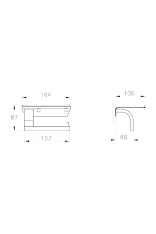 VitrA Arkitekta A44444 Etajerli Tuvalet Kağıtlığı Krom
