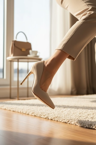 Enoch Kadın Sivri Burun İnce Yüksek Topuklu Klasik Stiletto Ten