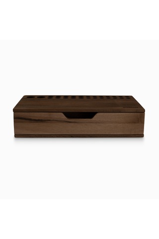 Woodsaka Reka Mini Çekmeceli Kalemlik Organizer - Ceviz Ağacından