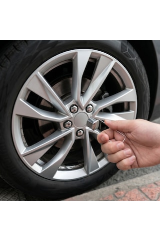 20 Adet + 4 Yedek Krom Bijon Kapağı 17mm + Sökme Aparatı Peugeot - Citreon - Fiat - Renault - Opel - Toyota - Volkswagen - Hyundai - Kia Oem: 5408.12 / 9644577080 / 1611818780 / Pb9081 / 26051