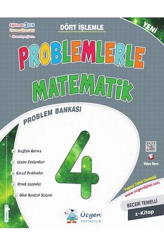 Üçgen 4. Sınıf Süper Üçlü - Tüm Derslere Yolculuk + Problemler + Oku Anla + Hediye Sosyal Çalışma Yapr