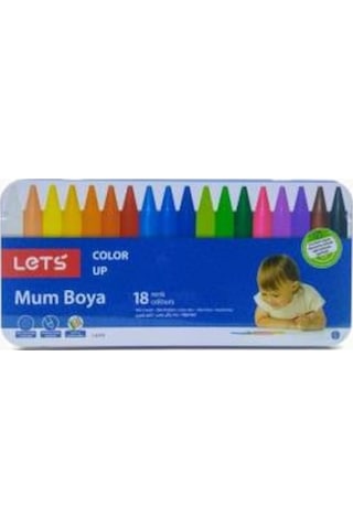 Lets Mum Boya 18 Renk Metal Kutu