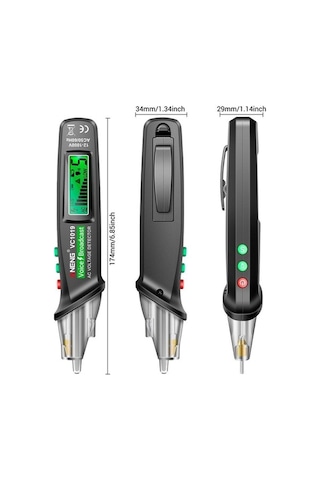 Weichuang01 Weichuang01 Vc1019 İndüksiyon Elektrikli Yüksek Hassasiyetli Hat Algılama Kesme Noktası Ses Test Kalemi Siyah