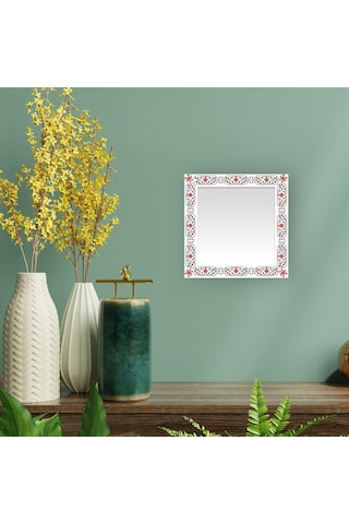 Art Deko Kare Dekoratif Ayna Çok Renkli